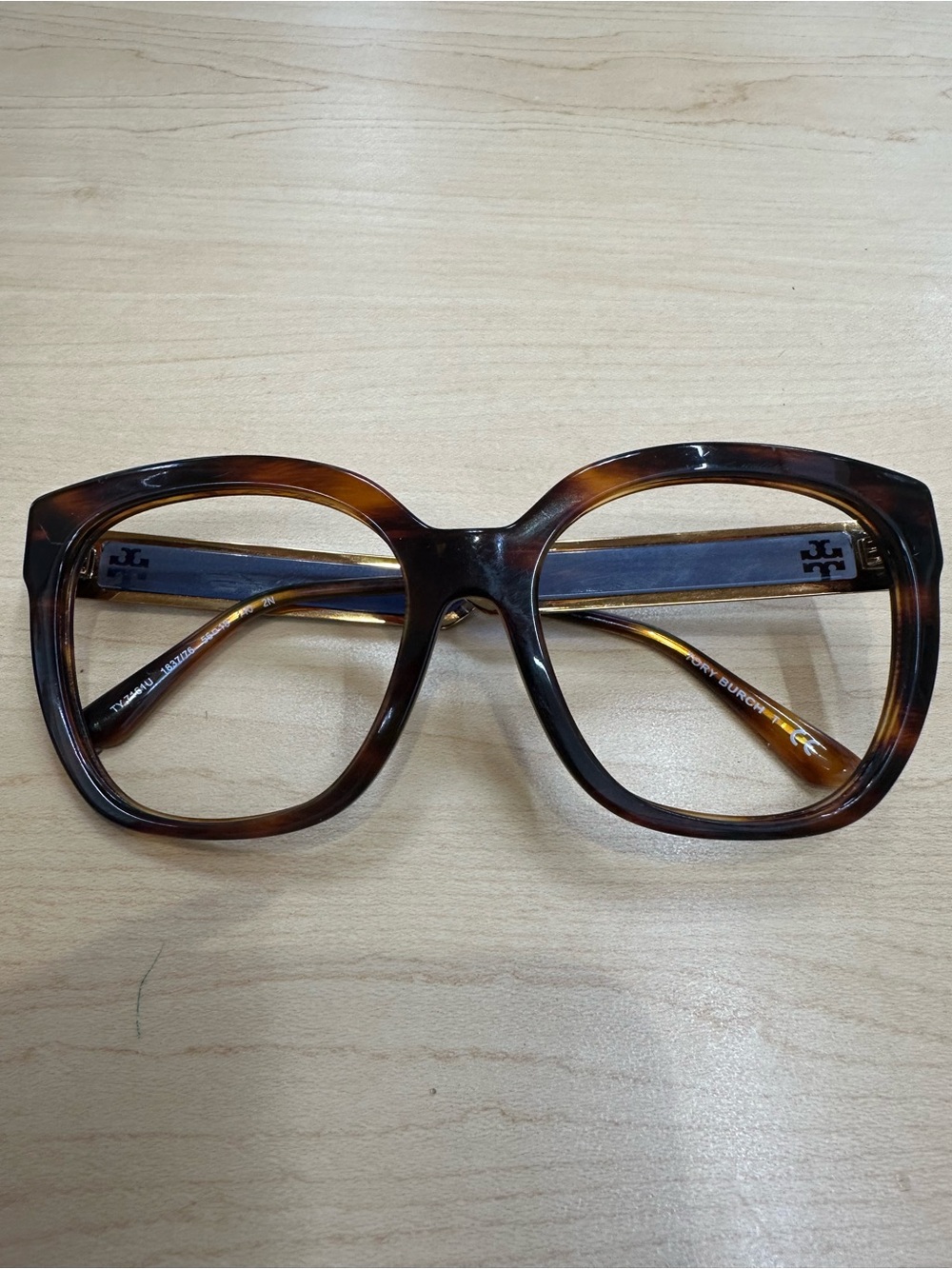 Tory Burch Women's Tortoiseshell Square Optical Glasses